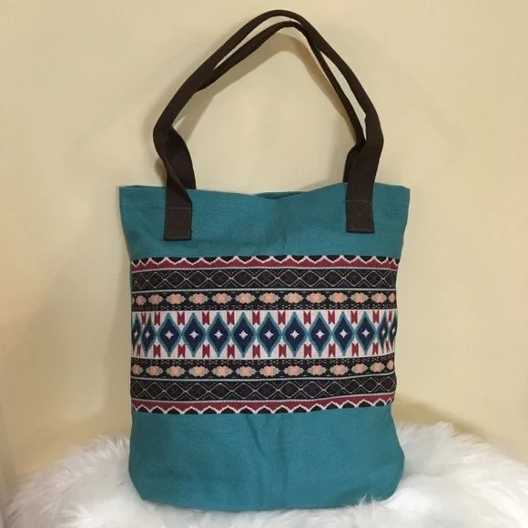 Oversized North South Geo Print Tote Bag - Picture 5 of 8